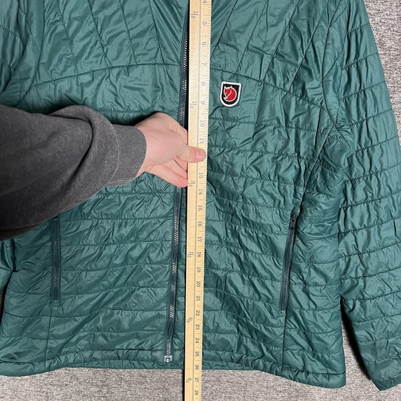 Fjallraven Expedition X-Latt Jacket Womens Large Green Lightweight Puffer Zip - Picture 3 of 13